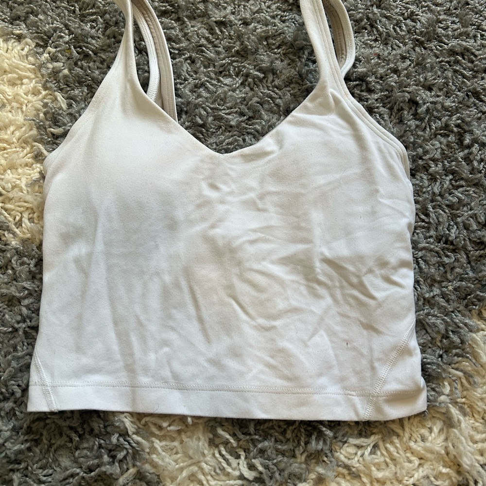 Lululemon Athletica Gray Fitted Crop Tank Top